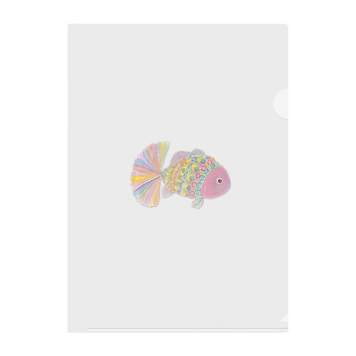 虹色のおさかな Clear File Folder