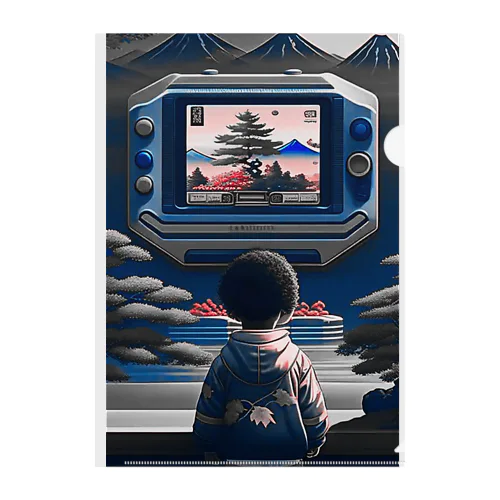 ネオ浮世絵盆栽：サイバーパンクアーケードアドベンチャー for オタク Clear File Folder