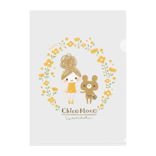 ちこもこ＊きいろいおはな Clear File Folder