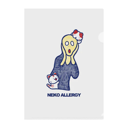 NEKO ALLERGY（ネコアレルギー） Clear File Folder