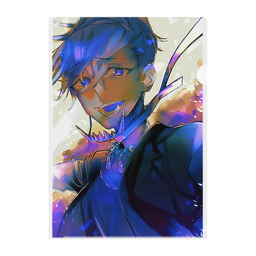 青い Clear File Folder