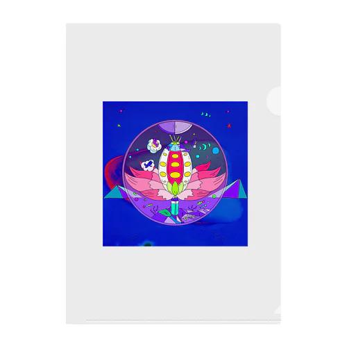 宇宙船 フラワー Clear File Folder