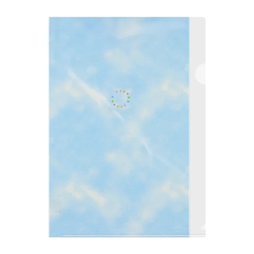 Blue sky & circle colorful padfoot Clear File Folder