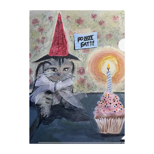 birthday cat🧁 Clear File Folder