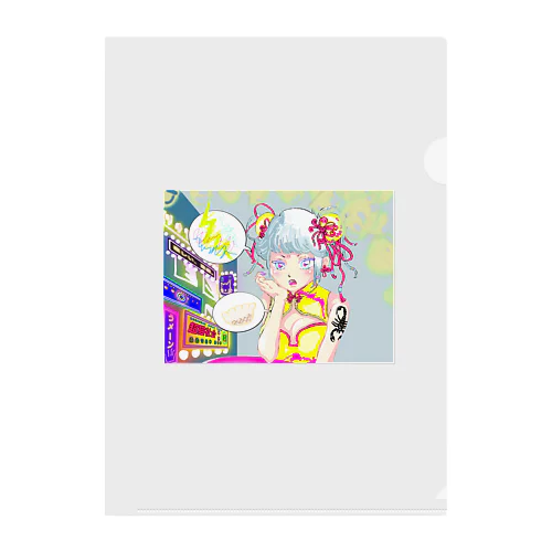 餃子食べたいガール Clear File Folder