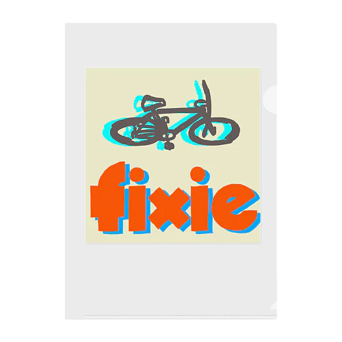fixie Clear File Folder