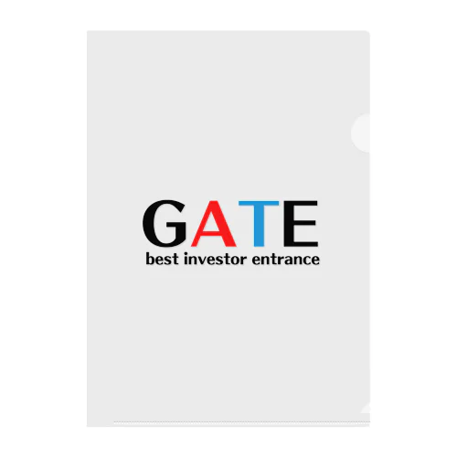 GATE（文字色　黒） Clear File Folder