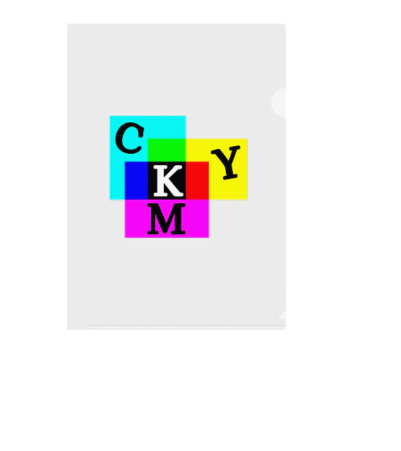 減色混合 CMYK クリアファイル