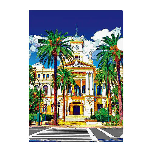 スペイン マラガの市庁舎 クリアファイル