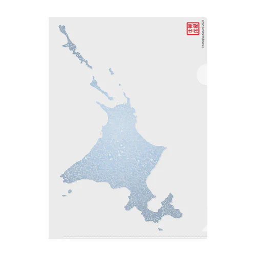 北海道_TextMap_青色グラデーション Clear File Folder