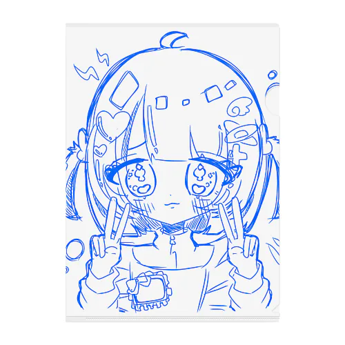 スーパー可愛い落書き Clear File Folder