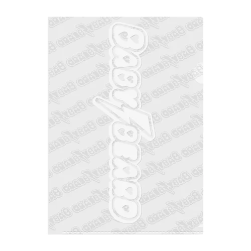 BABYBEARD Official LOGO (white) Clear File Folder