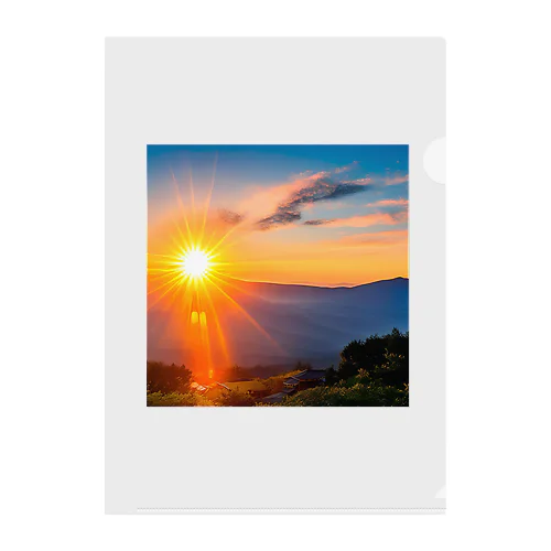 Japan Great Sunrising Clear File Folder