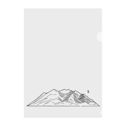 八ヶ岳　黒 クリアファイル