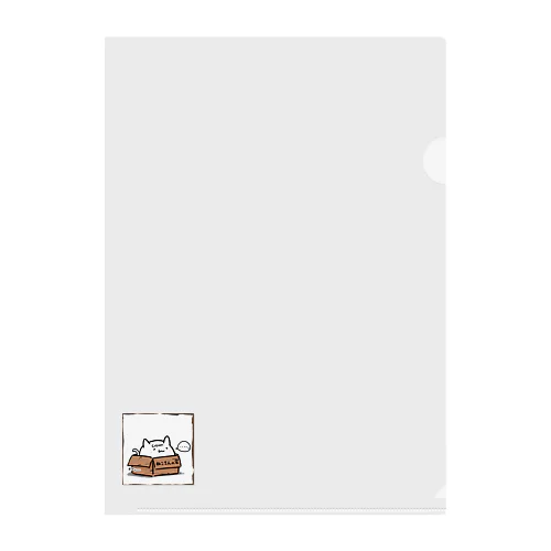 ねこさんの家 #1 ダンボール（ボロ） Clear File Folder