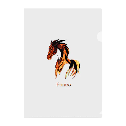 Horse flame Clear File Folder