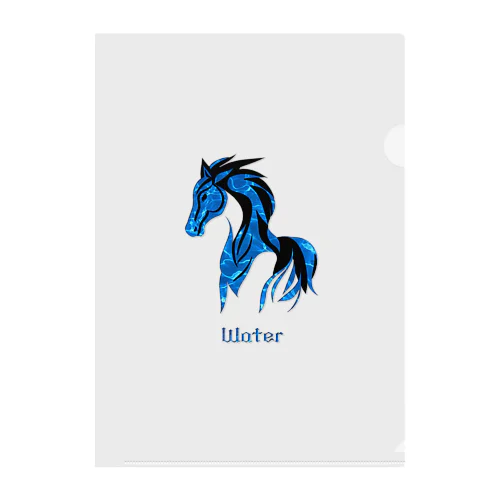 Horse water Clear File Folder