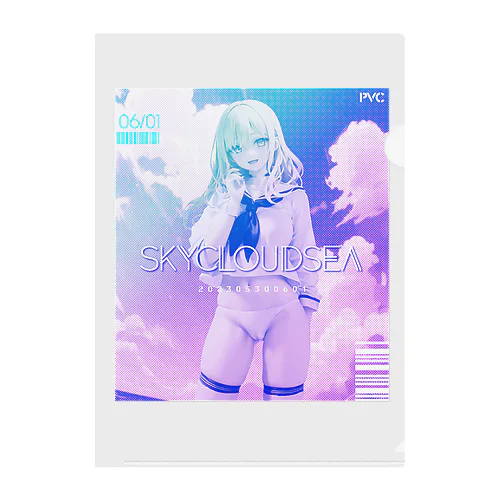 SKY-CLOUD-SEA 架空 PVC エロポップ Clear File Folder