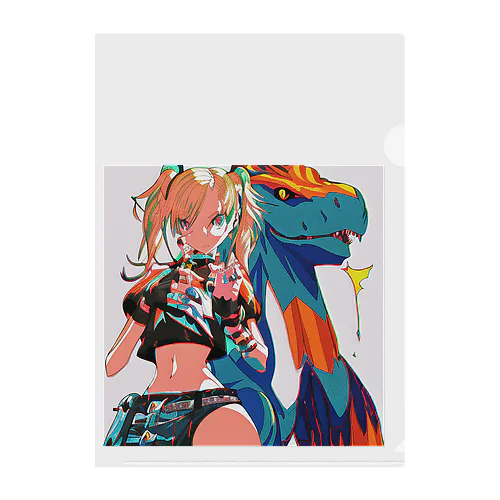 richly color girl 001 Clear File Folder