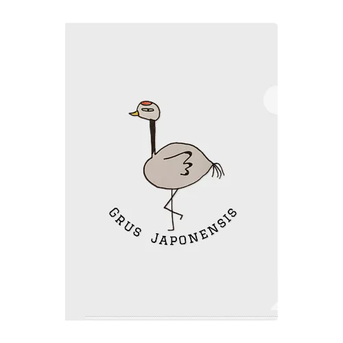 『Grus Japonensis』＝タンチョウヅル Clear File Folder