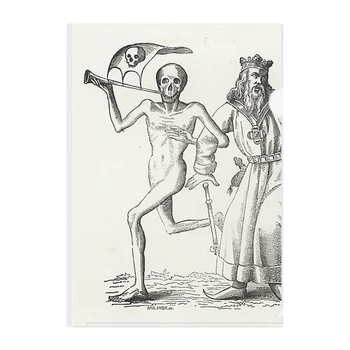 ホルバインの死の舞踏と聖書の木版画 クリアファイル