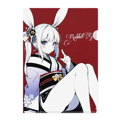 Rabbit Girl 【雪兎】 Clear File Folder