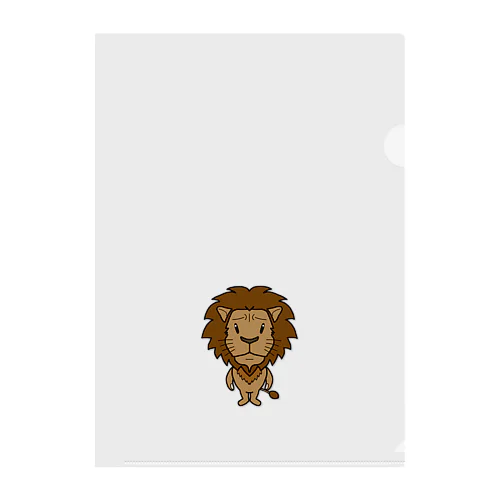 困惑フレンズ 「ライオンさん」by bakikeda Clear File Folder