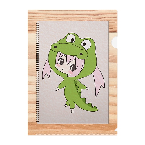 きぐるみのーと(ワニ)2 Clear File Folder