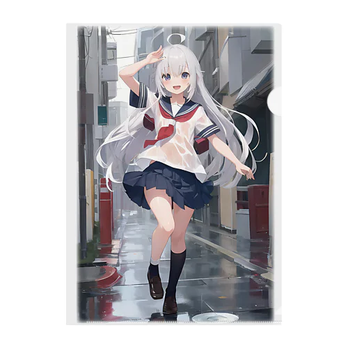 雨上がりの少女 Clear File Folder