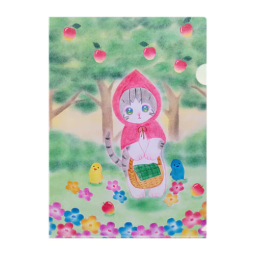 赤ずきんにゃんこ Clear File Folder