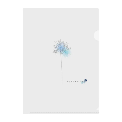 agapanthus Clear File Folder