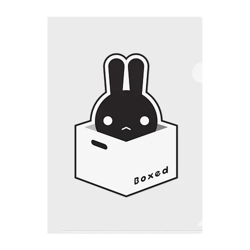 【Boxed * Rabbit】黒Ver クリアファイル