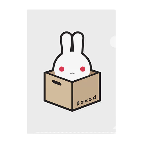 【Boxed * Rabbit】カラーVer Clear File Folder