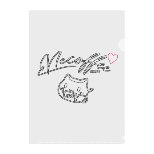 Tシャツペット　ネコーヒーLOVEぃちゃん❤️ Clear File Folder