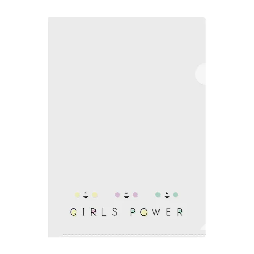 おかっぱ GIRLSPOWER  Clear File Folder