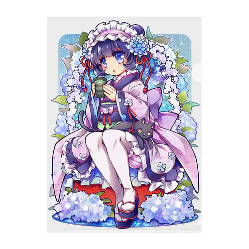 君は紫陽花-Ms.Hydrangea☂️ - A Clear File Folder