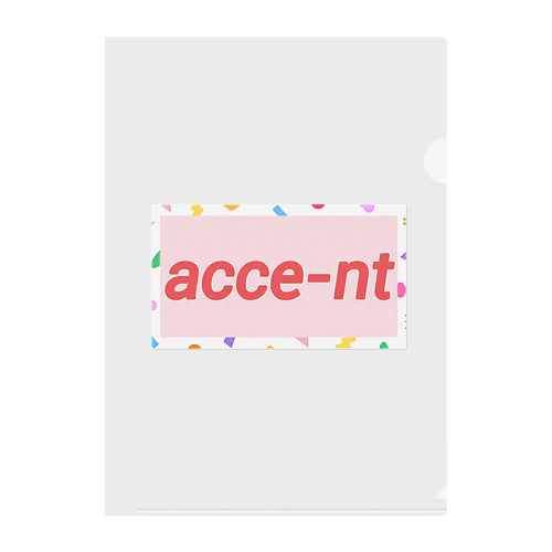 acce-nt オリジナルグッズ Clear File Folder