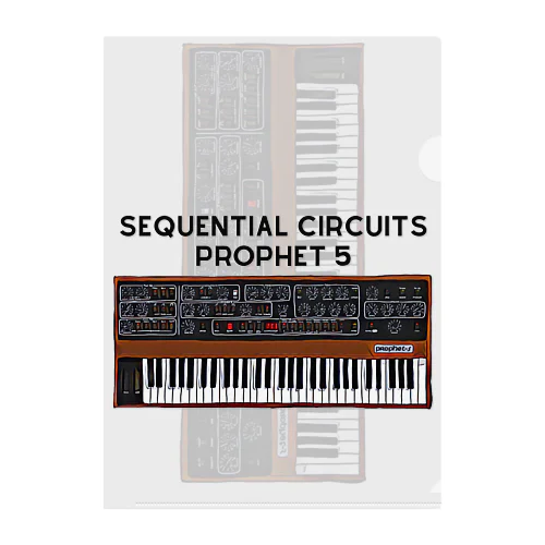 Sequential Circuits Prophet 5 Vintage Synthesizer Clear File Folder