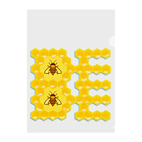 ハニカム構造(BEE） Clear File Folder