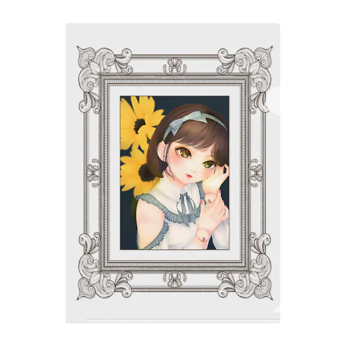 002-sunflower Clear File Folder