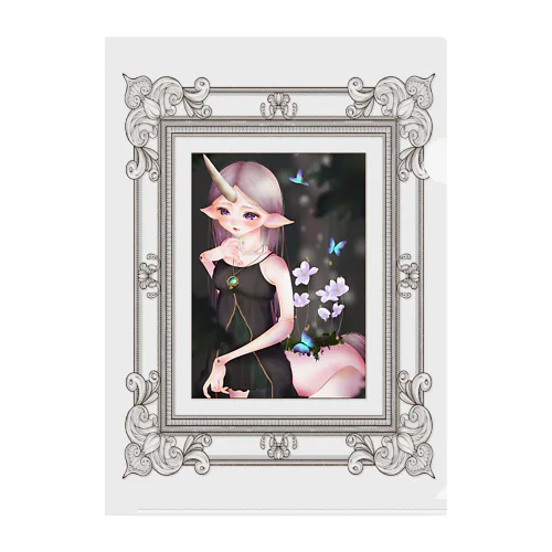 003-oxalis Clear File Folder