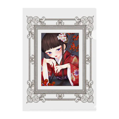 006-japanese rose Clear File Folder