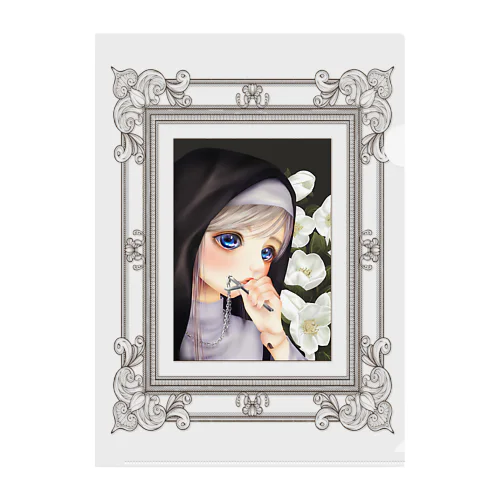  007-christmas rose Clear File Folder