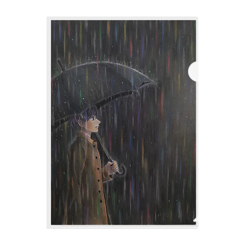 雨傘の少年 Clear File Folder