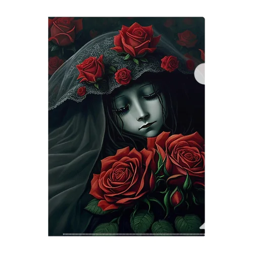 赤い薔薇の休息 Clear File Folder
