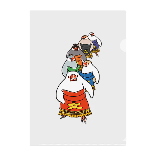 文鳥力士　土俵入り Clear File Folder