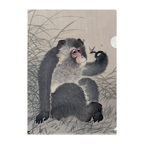 虫と猿 小原古邨 1900 - 1930　□ Clear File Folder