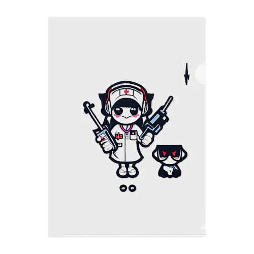 CuteCombat_nurse(ナース)_ver.002 Clear File Folder