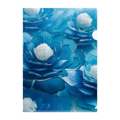 青い花 クリアファイル