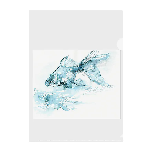 きんぎょ　ペン画 Clear File Folder